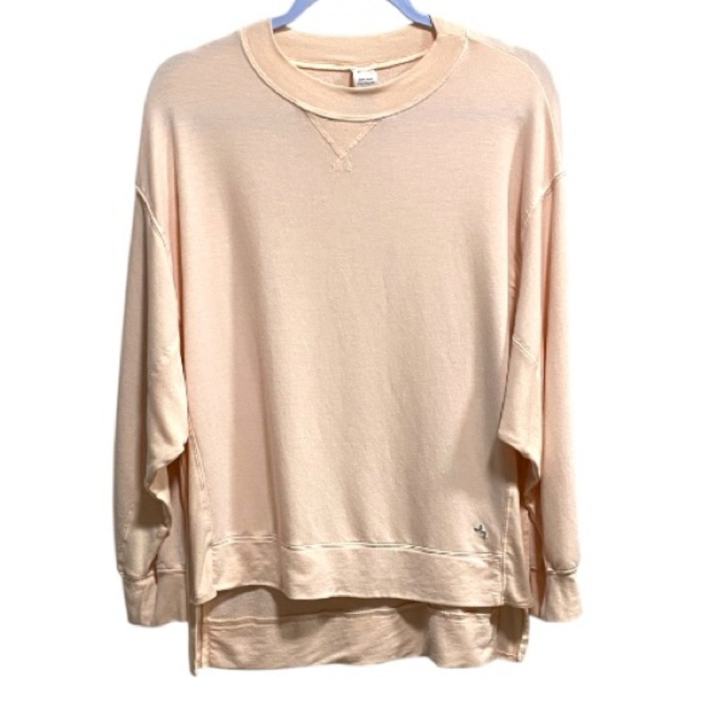 JoyLab Blush Pink Modal Blend High Low Oversized Top XS